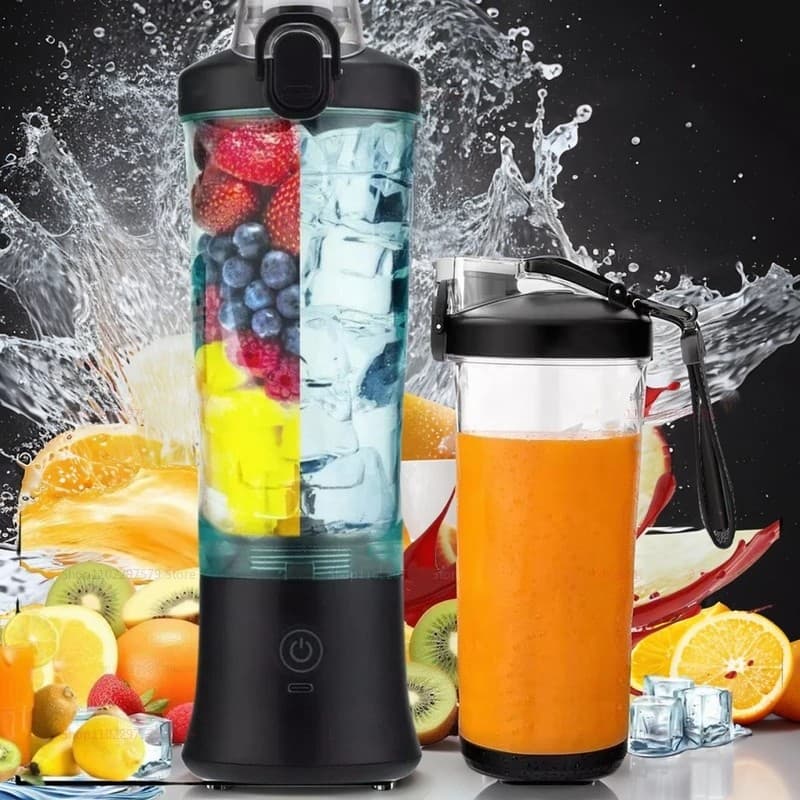 Przenośny blender do owoców 600ml, ładowany USB, pij w podróży! Super mocny teraz 50% taniej! Ostatnie sztuki!