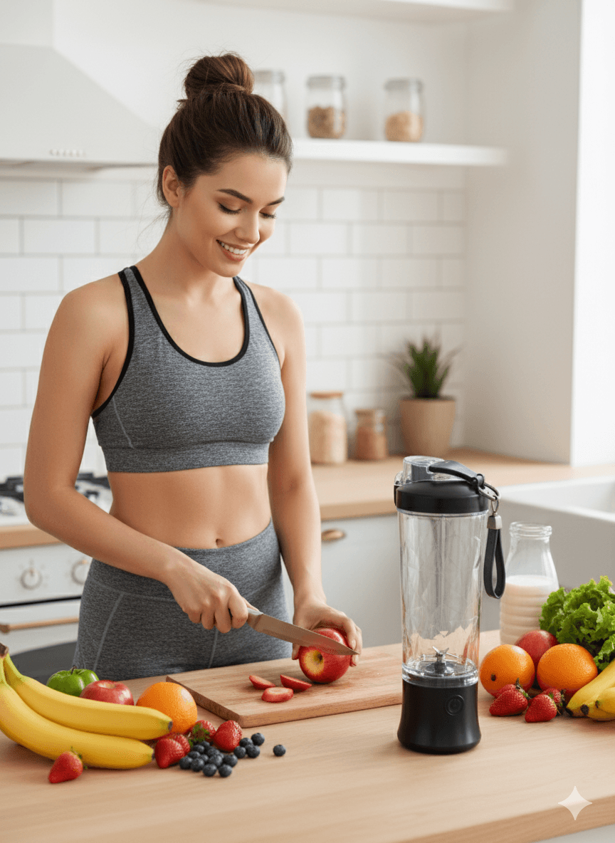 Przenośny blender do owoców 600ml, ładowany USB, pij w podróży! Super mocny teraz 50% taniej! Ostatnie sztuki!