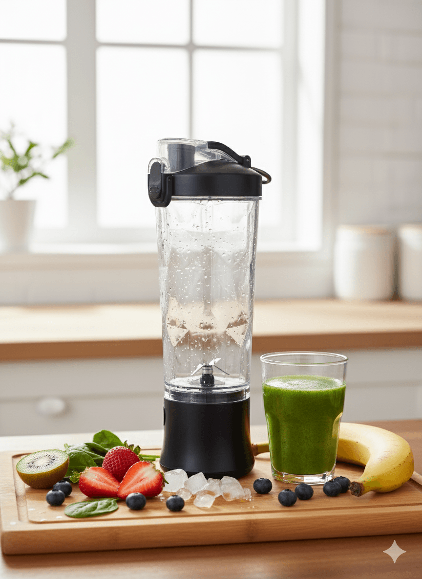 Przenośny blender do owoców 600ml, ładowany USB, pij w podróży! Super mocny teraz 50% taniej! Ostatnie sztuki!