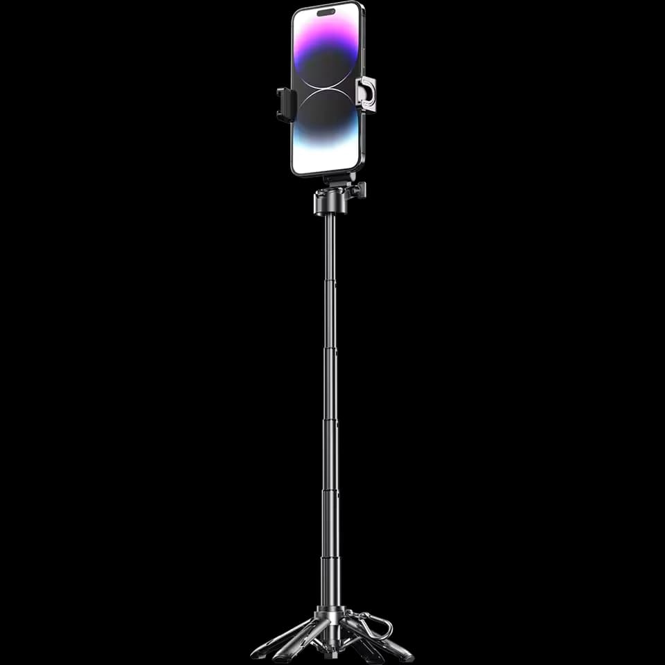 Mini Statyw do Selfie z Bluetooth Zestaw 2 Lampy + mikrofon 🤳